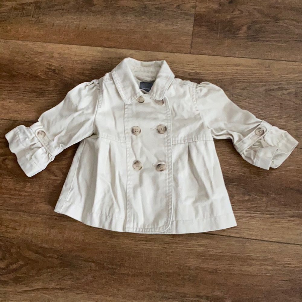 Baby gap girls khaki jacket. Size 6-12 months